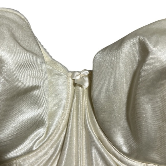 Va Bien NWT Vintage Womens Long Line Bustier Bra Convertible CREAM Corset 36D - Picture 6 of 10